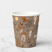 Cowboy Party Cups | Westerne kopjes Papieren Bekers (Voorkant)