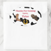 Cowboy Party Dank u Sticker (Tas)