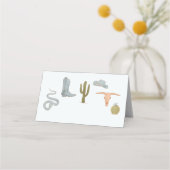 Cowboy Party Etiket Plaatskaartje (Voorkant)