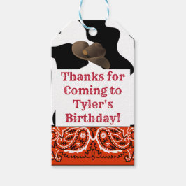 Cowboy Party Favor Label Cadeaulabel
