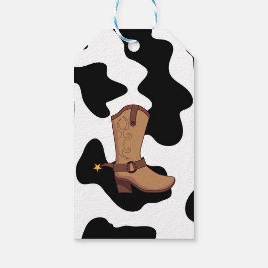 Cowboy Party Favor Label Cadeaulabel (Achterkant)