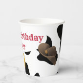 Cowboy Party gepersonaliseerd Papieren Bekers (Achterkant)