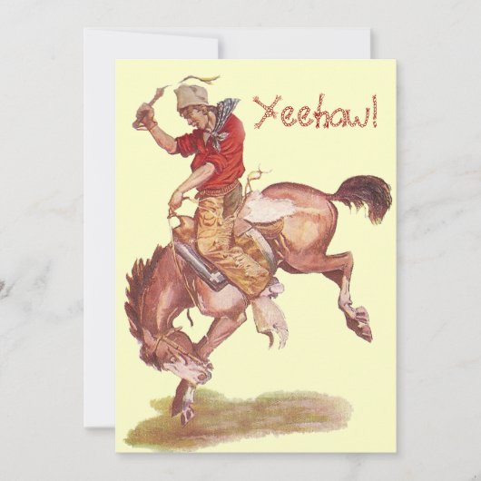 Cowboy Party Kaart (Voorkant)