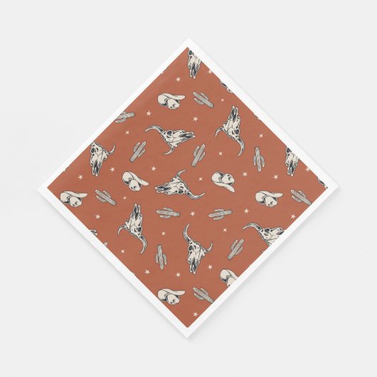 Cowboy Party Napkins | Westerne partij Napkins Servet (Hoek)