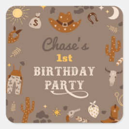 Cowboy Party Stickers | Westerne partijen — Sticke