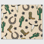 Cowboy Pattern Cadeaupapier (Vlak)