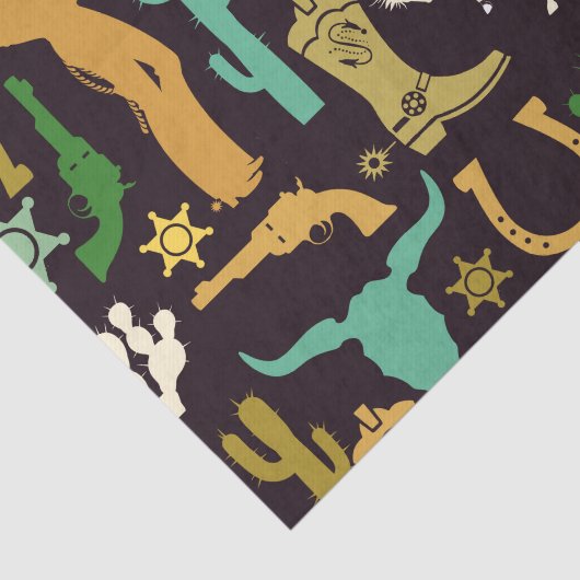 Cowboy Pattern Tissuepapier (Detail)