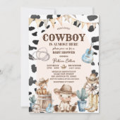Cowboy Pattern Wild West Baby shower Kaart (Voorkant)
