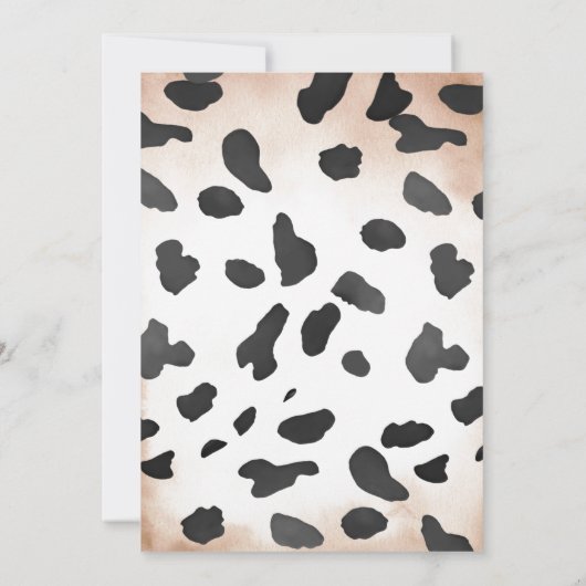 Cowboy Pattern Wild West Baby shower Kaart (Achterkant)