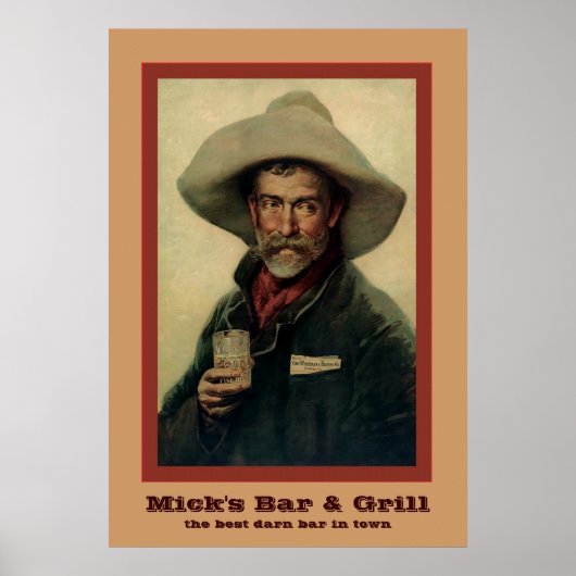  Cowboy Persoonlijke Bar Poster (Voorkant)