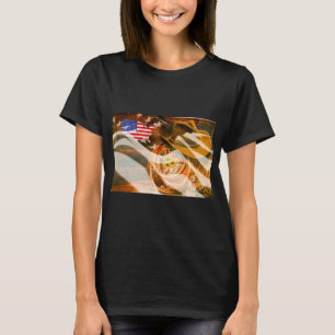Cowboy Pet American Flag Sunrays T-shirt