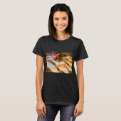 Cowboy Pet American Flag Sunrays T-shirt (Voorkant volledig)