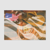 Cowboy Pet American Flag Sunrays Tissuepapier (Voorkant)