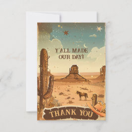 Cowboy Pet Baby shower Bedankkaart