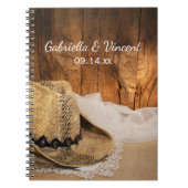 Cowboy Pet Barn Wood Land Western Weddenschap Notitieboek (Voorkant)