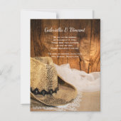 Cowboy Pet Barn Wood Western Weddenschap Magnetische Uitnodiging (Voorkant)