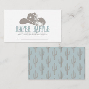 Cowboy Pet Blue Boy Shower Books voor Baby Informatiekaartje