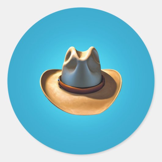 Cowboy Pet Classic Round Sticker (Voorkant)