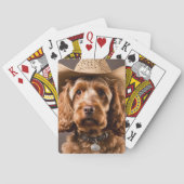 Cowboy pet dragen cockapoo speelkaarten (Achterkant)