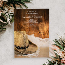 Cowboy Pet en Barn Wood Country Western Weddenscha