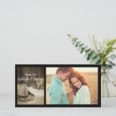 Cowboy Pet en Barn Wood Western Weddenschap Dank j Bedankkaart (Staand voorkant)