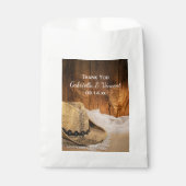 Cowboy Pet en Barn Wood Western Weddenschap Dank j Bedankzakje (Voorkant)