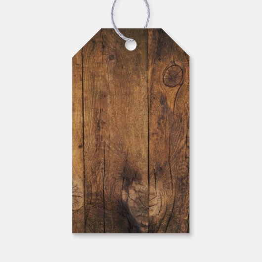Cowboy Pet en Barn Wood Western Wedding Favor Labe Cadeaulabel (Achterkant)