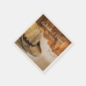 Cowboy Pet en Barn Wood Western Wedding Servet (Hoek)