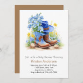 Cowboy Pet en Boots Baby shower Kaart (Voorkant / Achterkant)