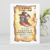 Cowboy Pet en Boots Birthday Kaart (Staand voorkant)