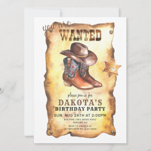 Cowboy Pet en Boots Birthday Kaart
