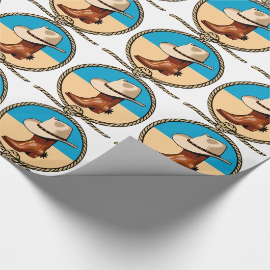 Cowboy Pet en Boots Cadeaupapier (Hoek)