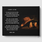 Cowboy Pet en Boots Celebration of Life Gastenboek (Achterkant)