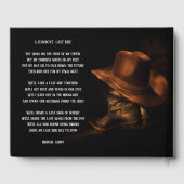 Cowboy Pet en Boots Celebration of Life Gastenboek (Achterkant)