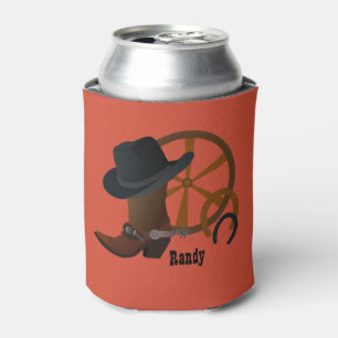 Cowboy Pet en Boots gepersonaliseerd Blikjeskoeler