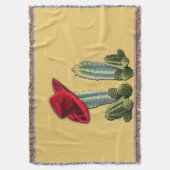 Cowboy Pet en Cactus Deken (Voorkant Verticaal)