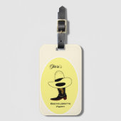 Cowboy Pet en laars Bachelorette Party Bagagelabel (Voorkant (verticaal))