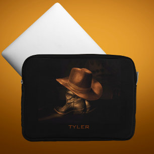 Cowboy Pet- en lederen Boots Masculine personalise Laptop Sleeve