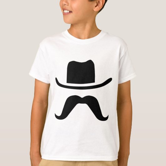Cowboy Pet en Mustache T-shirt (Voorkant)