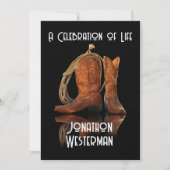 Cowboy Pet en Rope Celebration of Life Invitation Kaart (Voorkant)