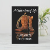 Cowboy Pet en Rope Celebration of Life  Kaart (Staand voorkant)