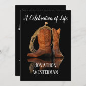 Cowboy Pet en Rope Celebration of Life  Kaart (Voorkant / Achterkant)