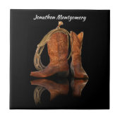 Cowboy Pet en Rope Tegeltje (Voorkant)