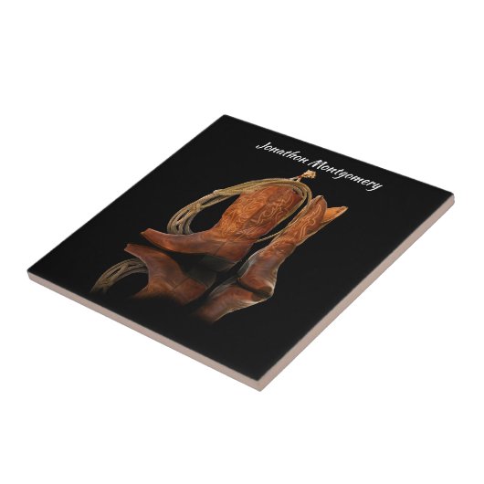 Cowboy Pet en Rope Tegeltje (Zijkant)