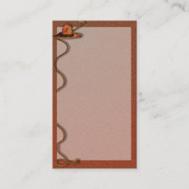 Cowboy Pet en Touw  Visitekaartje