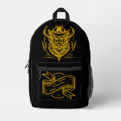 Cowboy Pet Golden Buffalo Art Bedrukte Rugzak (Voorkant)