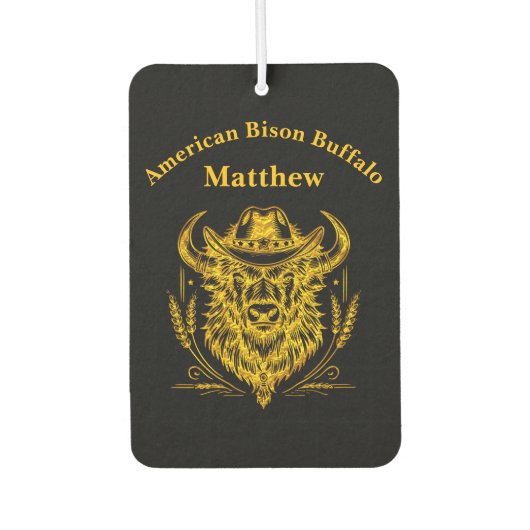 Cowboy Pet Golden Buffalo Art Luchtverfrisser (Voorkant)