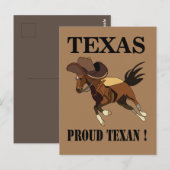 Cowboy Pet Horse Proud Texan Briefkaart (Voorkant / Achterkant)