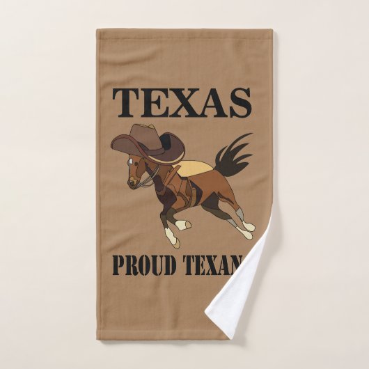 Cowboy Pet Horse Proud Texan Handdoek (Handdoek)