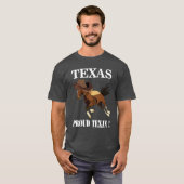 Cowboy Pet Horse Proud Texan T-shirt (Voorkant volledig)